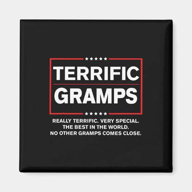 Trump-gåva från Fars dag för Gramps Funny Kampanj  Magnet (Framsidan)