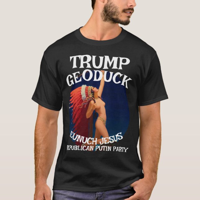 Trump Gent Altarbit Geoduck Jesus Republican WH T Shirt (Framsida)