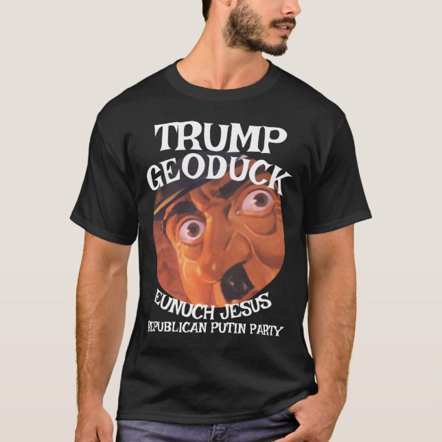 Trump Geoduck Eunuch Jesus Adolph Republican Party T Shirt (Framsida)