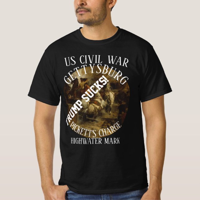 Trump GETTYSBURG US CIVIL KRIG PICKETT S T Shirt (Framsida)