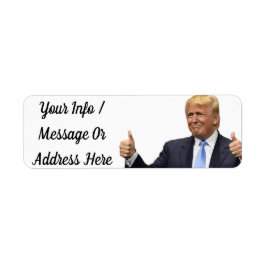 Trump Gift-Adressetiketter Returadress Etikett