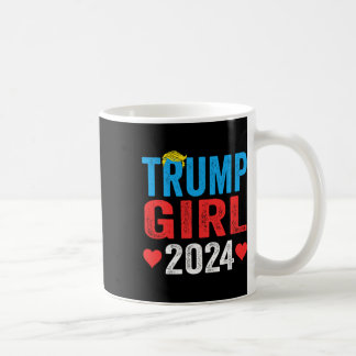 Trump Girl 2024 Cute Trump Flagga Women Girls Kids Kaffemugg