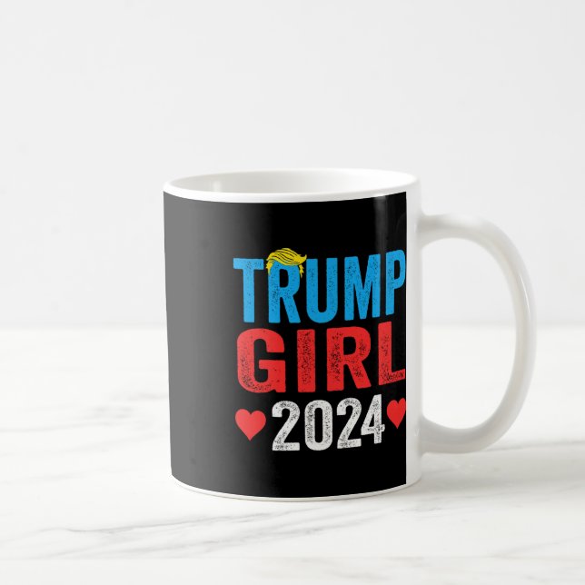 Trump Girl 2024 Cute Trump Flagga Women Girls Kids Kaffemugg (Höger)