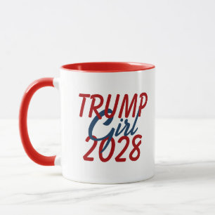 Trump Girl 2028 with Flagga Shoe Mugg