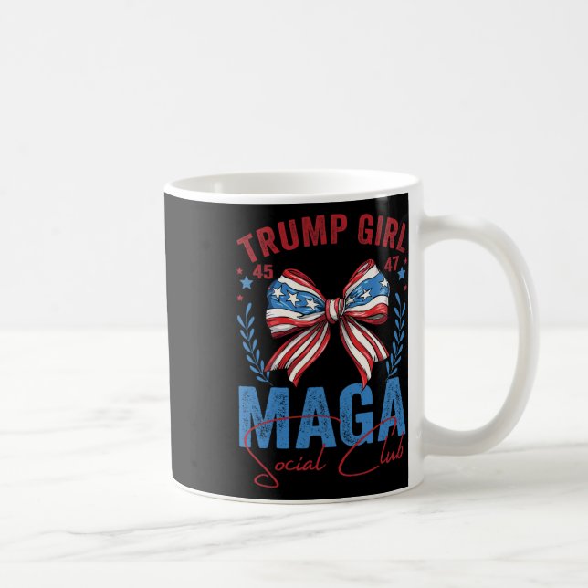 Trump Girl 45 47 Mega Est 2024 Social Klubb Voting Kaffemugg (Höger)