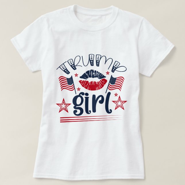 Trump Girl Girly Design T Shirt (Design framsida)