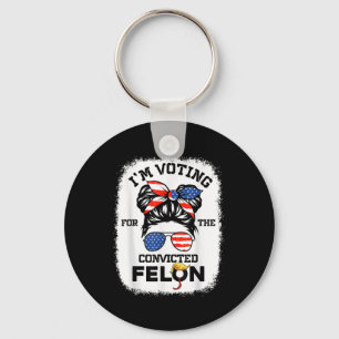 Trump Girl Im Voting Convicted Felon 2024 Vote Tru Nyckelring