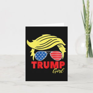 Trump Girl Messy Bun Trump 2024 Val American Kort