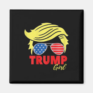 Trump Girl Messy Bun Trump 2024 Val American Magnet