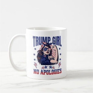 Trump Girl No Apologies Funny Republican Women Kaffemugg