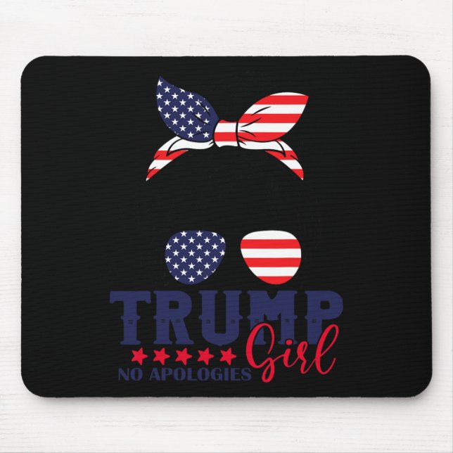 Trump Girl No Apologies Messy Bun Trump 2024 Ameri Musmatta (Framsidan)