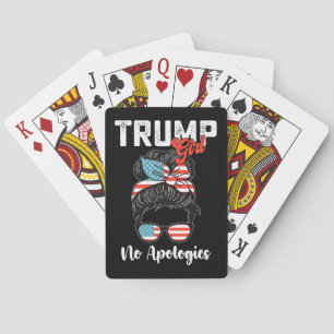 Trump Girl No Apologies Presidentval Casinokort