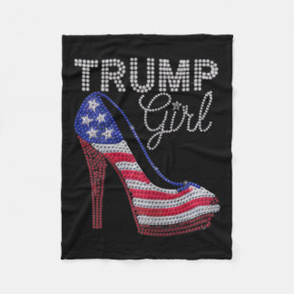 Trump Girl Stilettos High Heel American Flagga Bli Fleecefilt