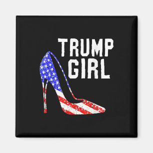 Trump Girl Trump 2025 Val American Flagga Magnet