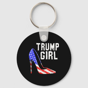 Trump Girl Trump 2025 Val American Flagga Nyckelring