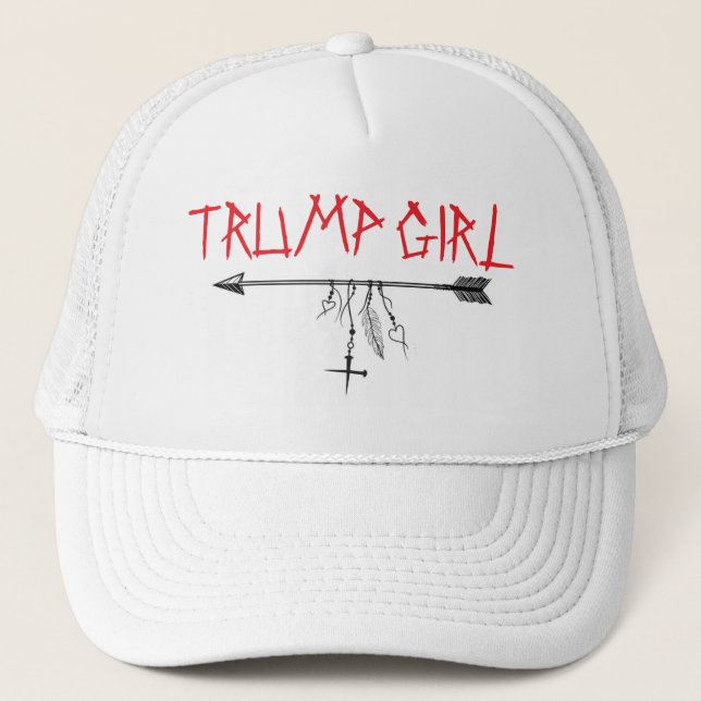TRUMP GIRL w/ KOR & FAITH Arrow Truckerkeps (Framsida)