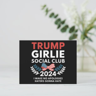 Trump Girlie Coquette Social Club Bow Val Vykort