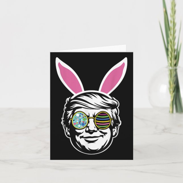 Trump Glad påsk Bunny Egg Hunt Vår Funny Skutt Kort (Framsida)