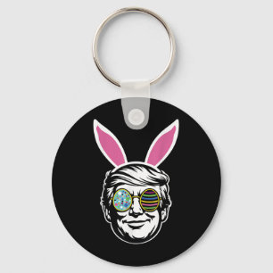 Trump Glad påsk Bunny Egg Hunt Vår Funny Skutt Nyckelring