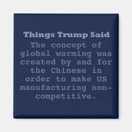 Trump Global uppvärmning - 2-tums kvadratmagnet Magnet