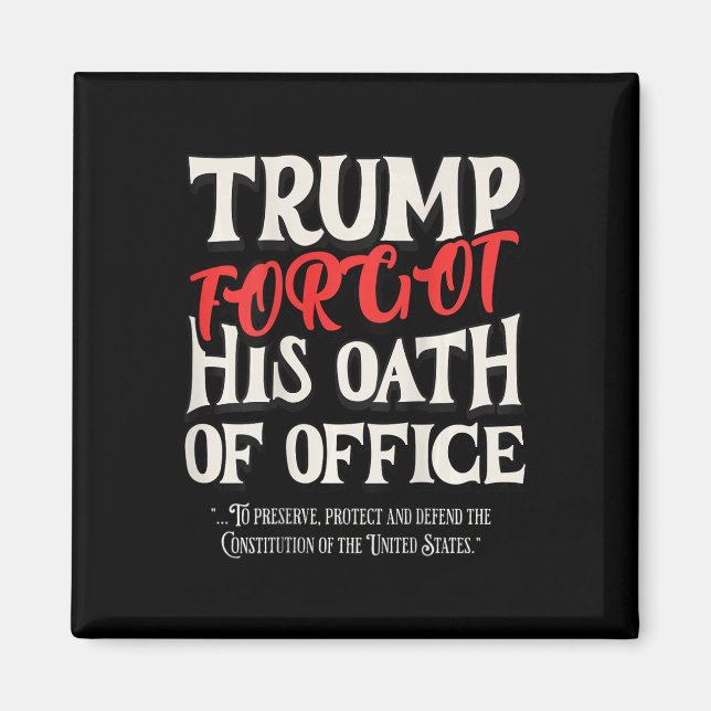Trump glömde bort Office Sworths författning av Magnet (Framsidan)