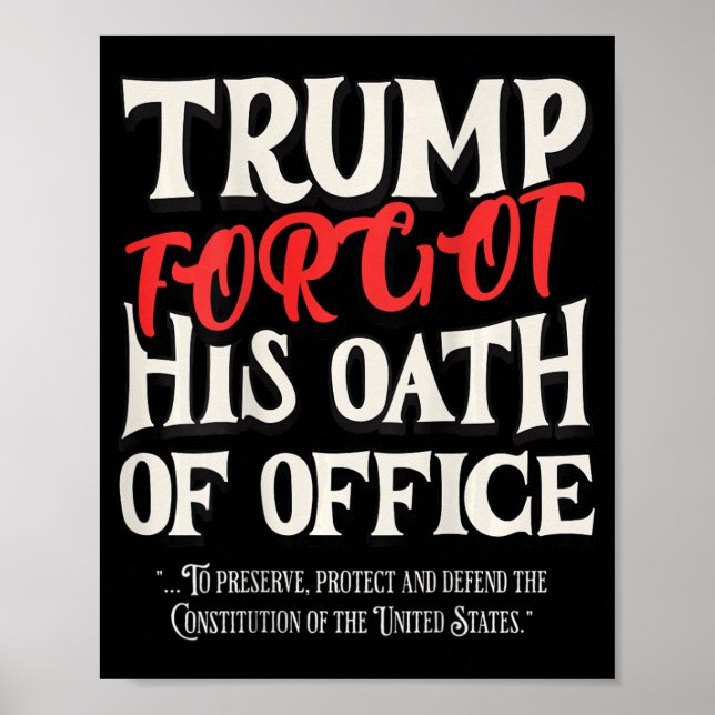 Trump glömde bort Office Sworths författning av Poster (Framsidan)