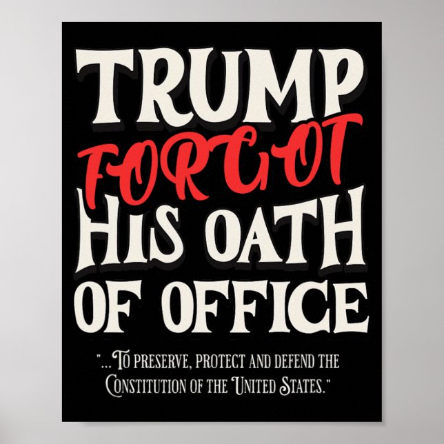 Trump glömde bort Office Sworths författning av Poster (Framsidan)