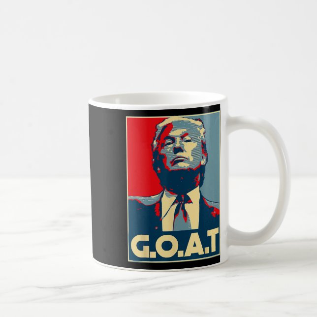 Trump Goat Mitten Finger 2024 Republican Kaffemugg (Höger)