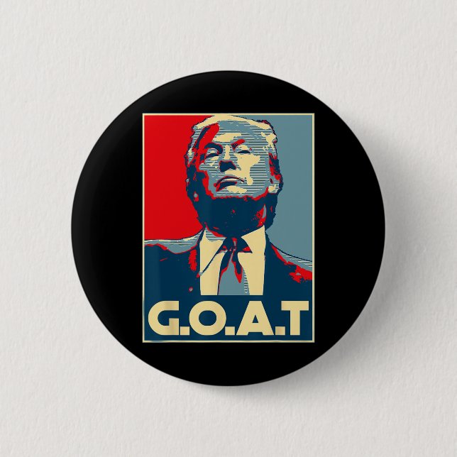 Trump Goat Mitten Finger 2024 Republican Knapp (Framsida)