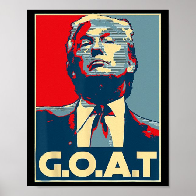 Trump Goat Mitten Finger 2024 Republican Poster (Framsidan)