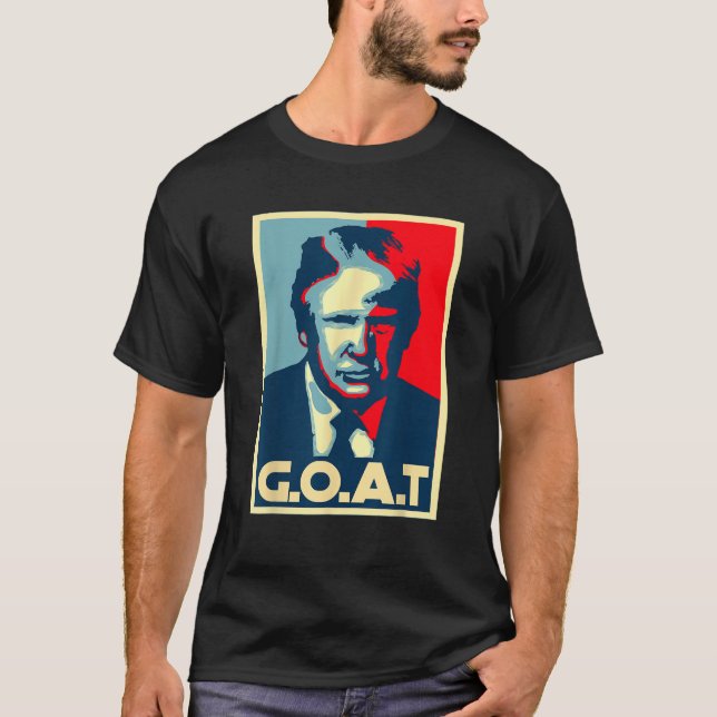 Trump GOAT Mitten Finger I kommer tillbaka till va T Shirt (Framsida)