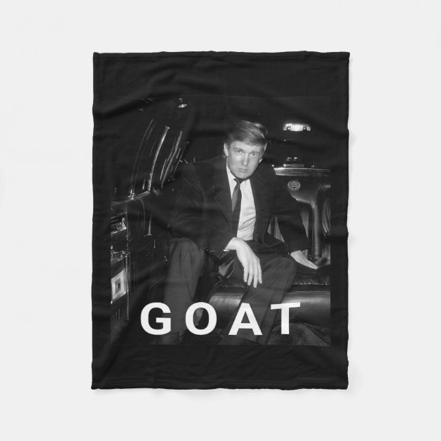 Trump Goat Republican Konservativ Gift Trump 2024 Fleecefilt (Framsidan)