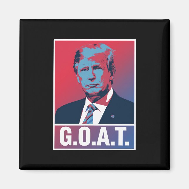 Trump GOAT Valet 2024 Republikansk Vintage Magnet (Framsidan)