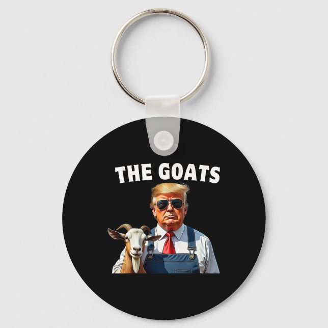 Trump Goats Mega Farming Funny Manar Womens Kid Nyckelring (Framsida)