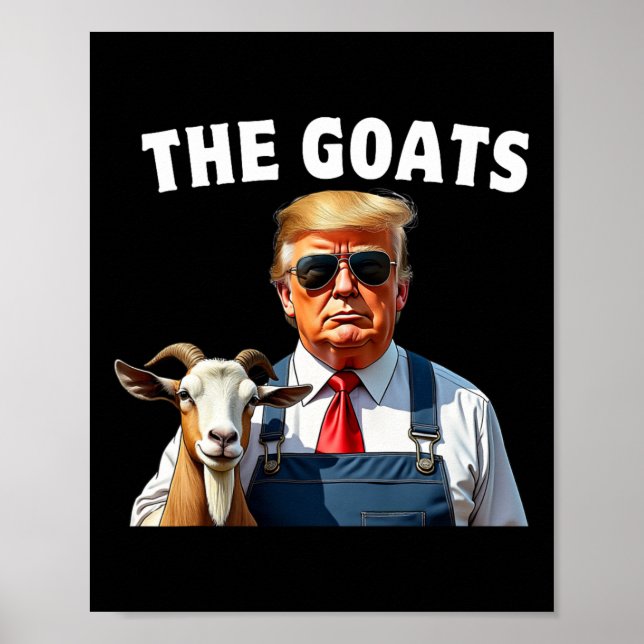 Trump Goats Mega Farming Funny Manar Womens Kid Poster (Framsidan)
