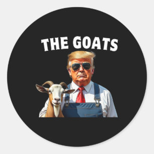 Trump Goats Mega Farming Funny Manar Womens Kid Runt Klistermärke