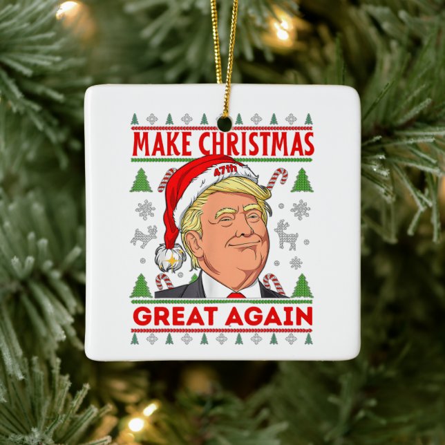 Trump God jul, Donald Trump Julgransprydnad Keramik (Träd)