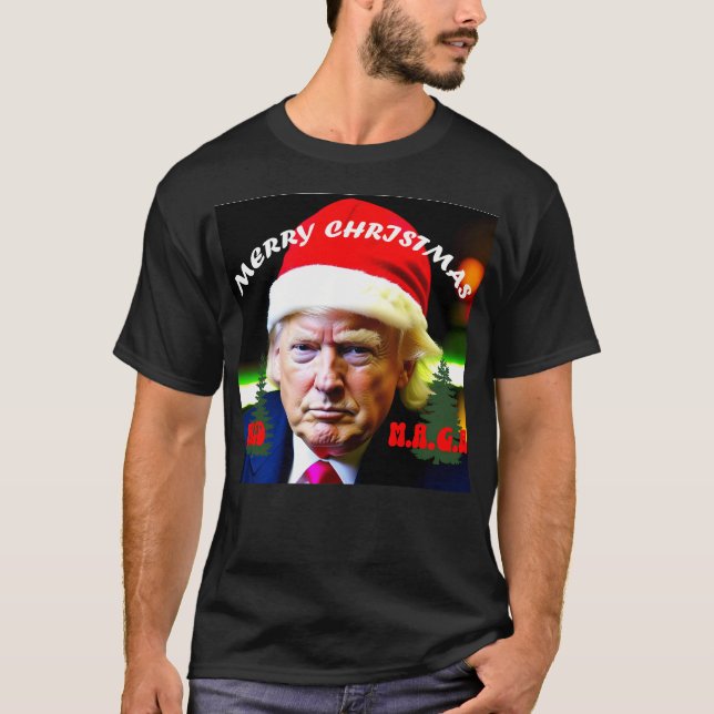Trump God jul Ultra Maga Classic T Shirt (Framsida)