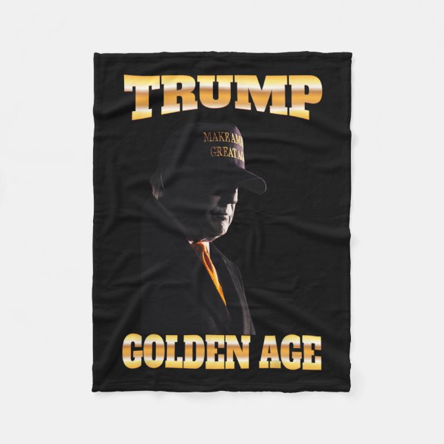 Trump Golden Age Silhouette 45 47 Golden Tie Fleecefilt (Framsidan)
