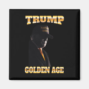 Trump Golden Age Silhouette 45 47 Golden Tie Magnet