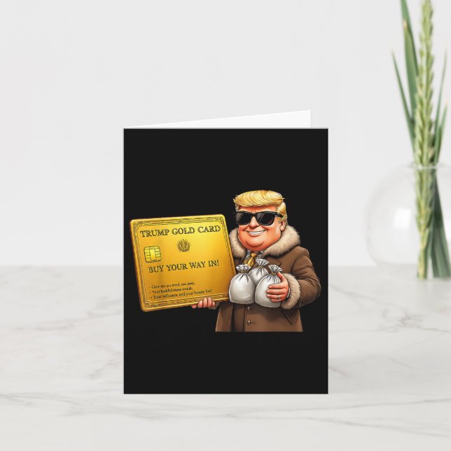 Trump Golden Card-visering, köp din väg in i det v Kort (Framsida)