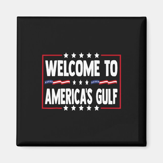 Trump Golfströmmen Usa Amerika Rolig Golfströmmen  Magnet (Framsidan)