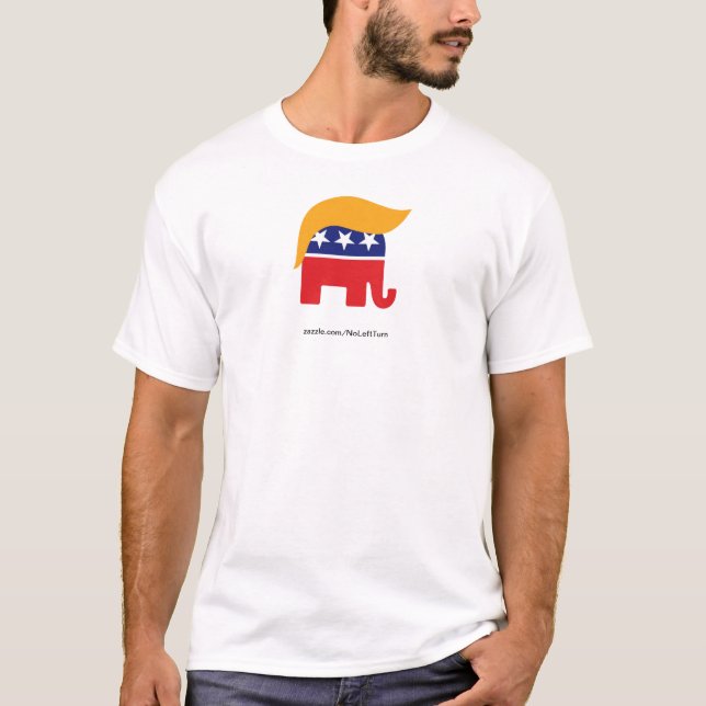 Trump GOP Elephant T Shirt (Framsida)