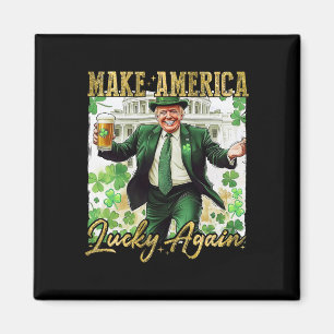Trump Gör Amerika Lucky Igen St Patrick's Day Sh Magnet