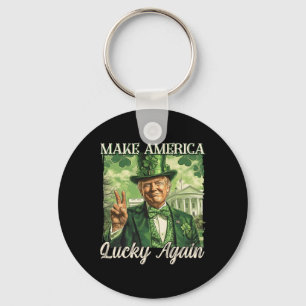 Trump Gör Amerika Lucky Igen St Patrick's Day Sh Nyckelring