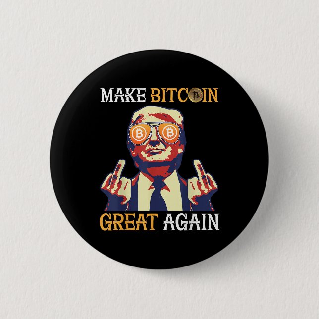 Trump Gör Bitcoin Underbar igen lustigt Knapp (Framsida)