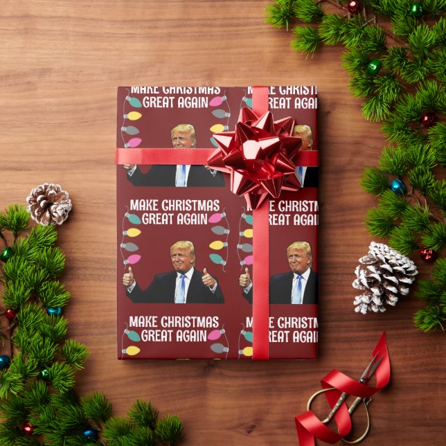 TRUMP GÖR CHRISTMAS UNDERBART IGEN WRAPPPPING PAPP PRESENTPAPPER (Julgåva)