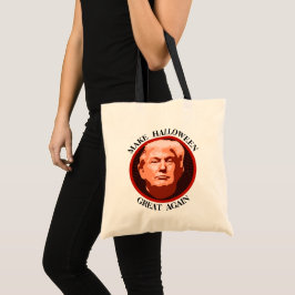 Trump Gör Halloween Underbar Bus eller godis Tygkasse