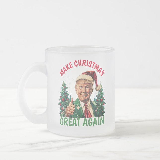 Trump Gör jul Underbar igen jul Frostad Glasmugg (Vänster)