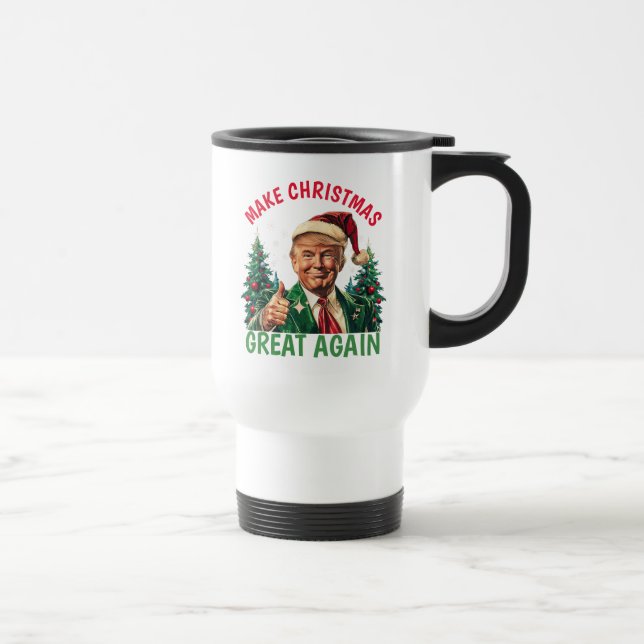 Trump Gör jul Underbar igen jul Resemugg (Höger)